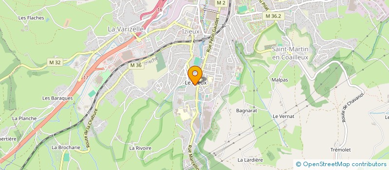 localisation de l'entreprise TEINTURERIES D'IZIEUX à SAINT-CHAMOND