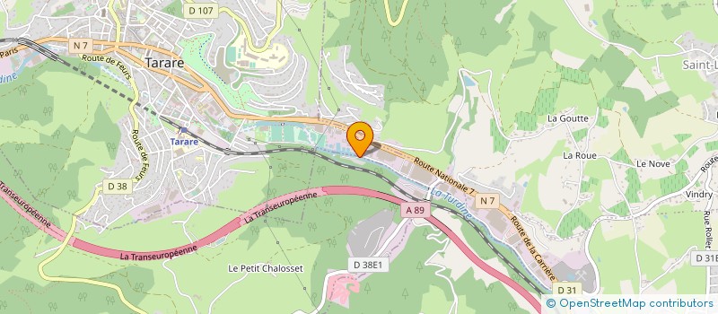 localisation de l'entreprise TEINTURERIES DE LA TURDINE  TARARE