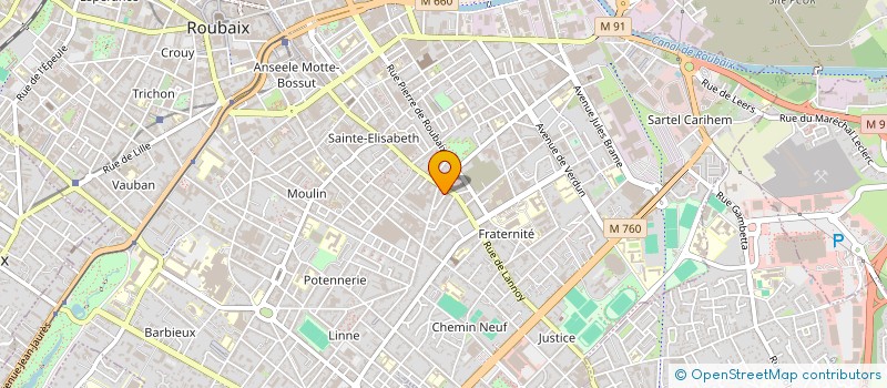 localisation de l'entreprise TEIXEIRA à ROUBAIX