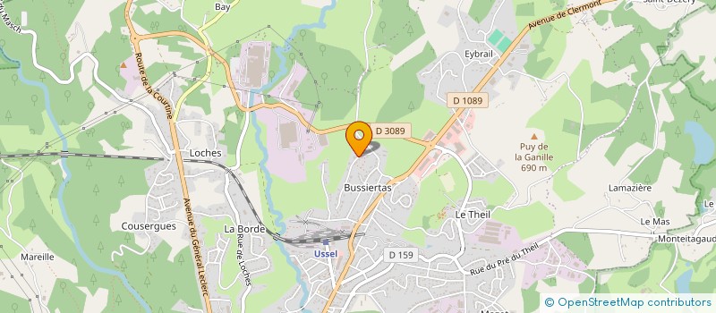 localisation de l'entreprise TEIXEIRA CONCEPT  USSEL