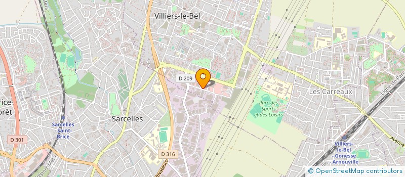 localisation de l'entreprise TEKCENTER à VILLIERS-LE-BEL