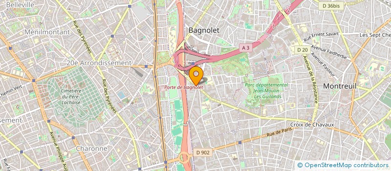 localisation de l'entreprise TEKINBAT à BAGNOLET