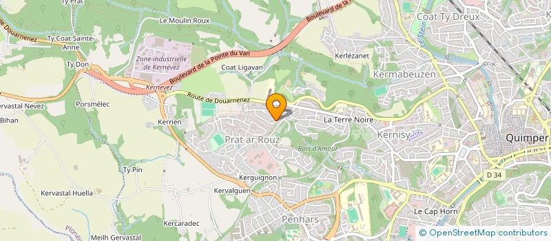 localisation de l'entreprise TEKNA à QUIMPER