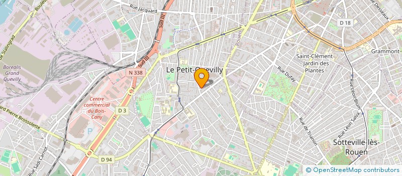 localisation de l'entreprise TEKNI ' BAT à LE PETIT-QUEVILLY