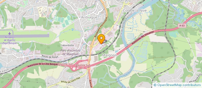 localisation de l'entreprise TEKNIAERO à BAYONNE
