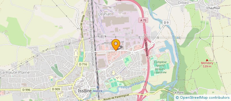 localisation de l'entreprise TEKNIPAN INDUSTRIE à ISSOIRE