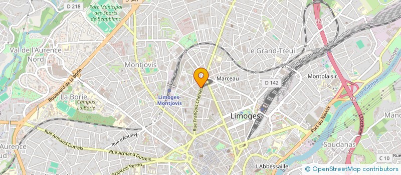 localisation de l'entreprise TEKTE à LIMOGES