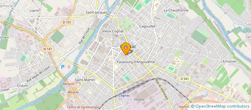 localisation de l'entreprise TEKXOVER à COGNAC