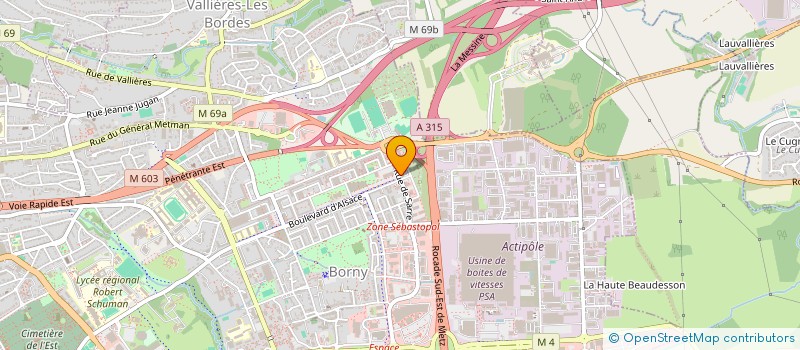 localisation de l'entreprise TEL PRO SERVICE à METZ