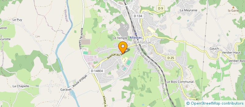 localisation de l'entreprise TELDIS à ALLASSAC