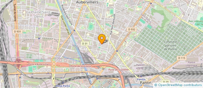 localisation de l'entreprise TELE CHOC à AUBERVILLIERS