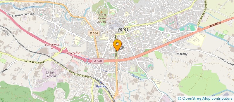 localisation de l'entreprise TELE MENAGER GAMBETTA SARL  HYERES