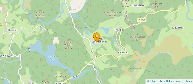 localisation de l'entreprise TELE MILLEVACHES  FAUX-LA-MONTAGNE
