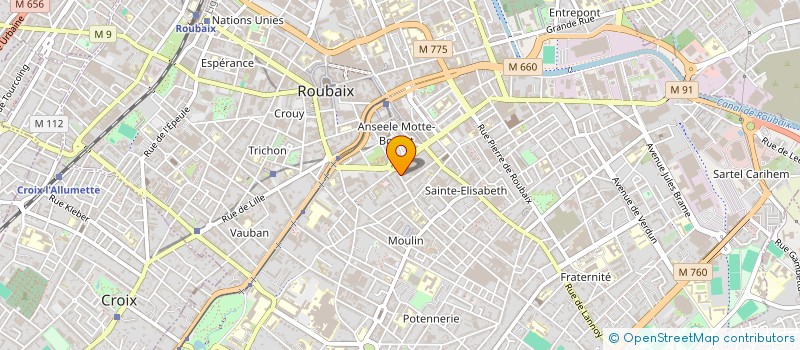 localisation de l'entreprise TELE PRODUCTION ON LINE à ROUBAIX