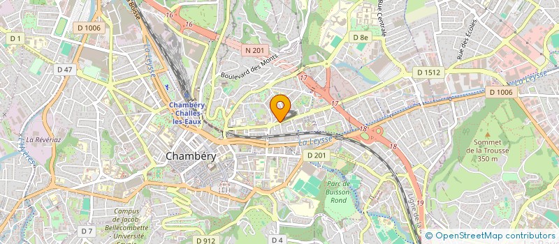 localisation de l'entreprise TELE VIDEO SERVICE ET INFORMATIQUE à CHAMBERY