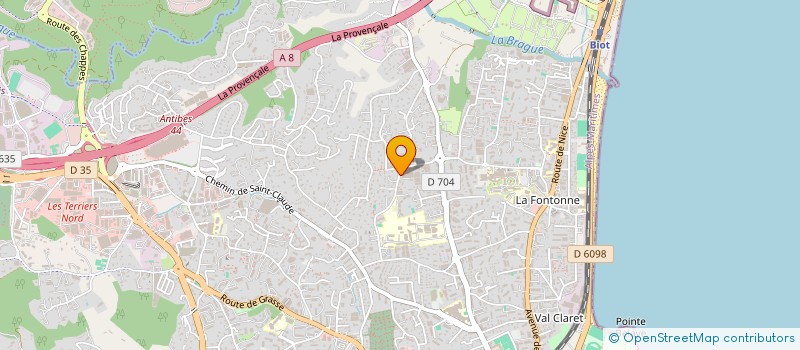 localisation de l'entreprise TELEACHAT VENTE DIRECTE à ANTIBES