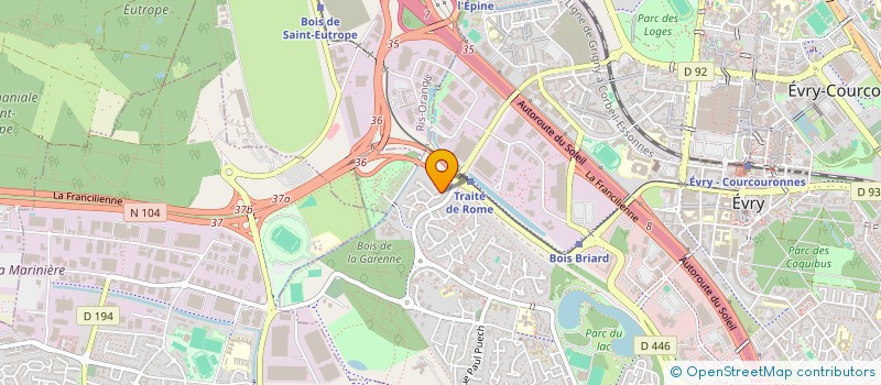 localisation de l'entreprise TELECOM CONSULTING à EVRY-COURCOURONNES