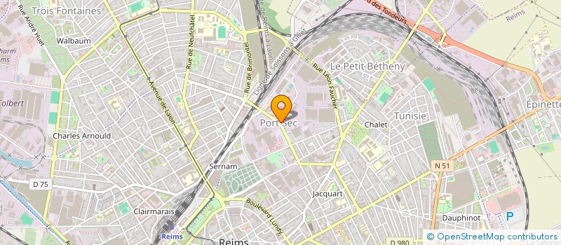 localisation de l'entreprise TELEMA T S M à REIMS