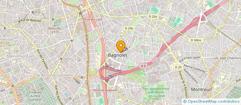 localisation de l'entreprise TELEMONDE à BAGNOLET
