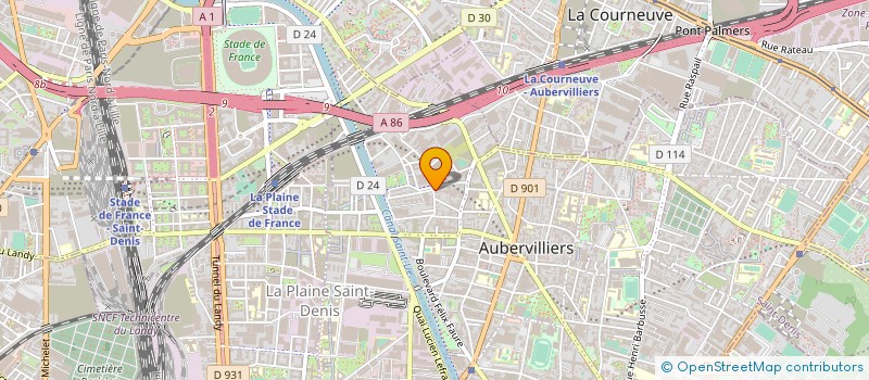localisation de l'entreprise TELENET à AUBERVILLIERS
