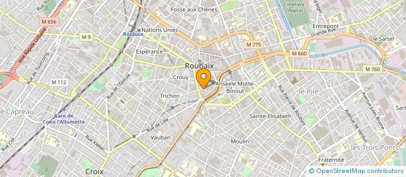 localisation de l'entreprise TELEPHERIQUE PRODUCTION à ROUBAIX
