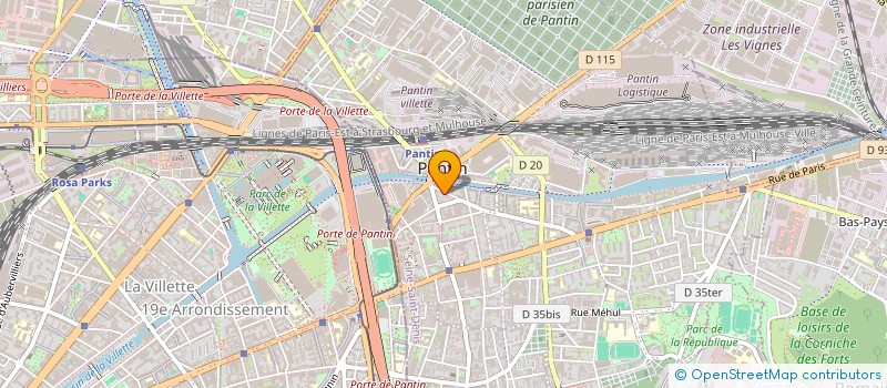 localisation de l'entreprise TELEPHONE DE FRANCE à PANTIN