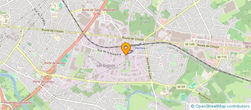 localisation de l'entreprise TELEPRO SERVICES  VERTOU