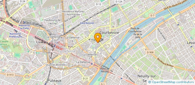 localisation de l'entreprise TELEPROSOFT à COURBEVOIE