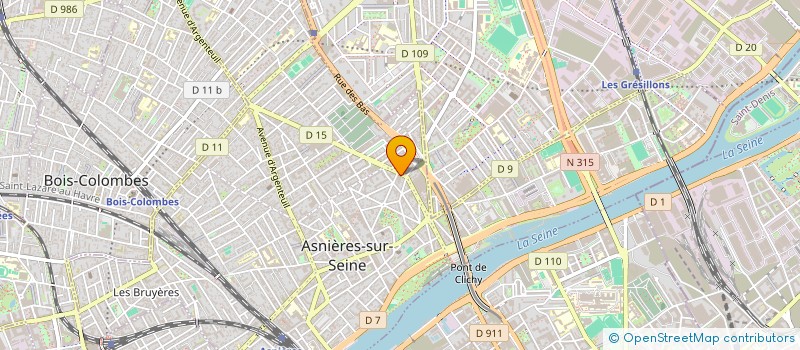 localisation de l'entreprise TELESON 71 à ASNIERES-SUR-SEINE