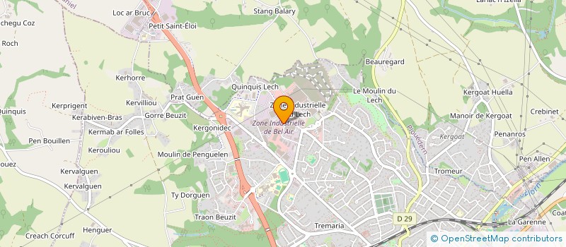 localisation de l'entreprise TELETEC à LANDERNEAU