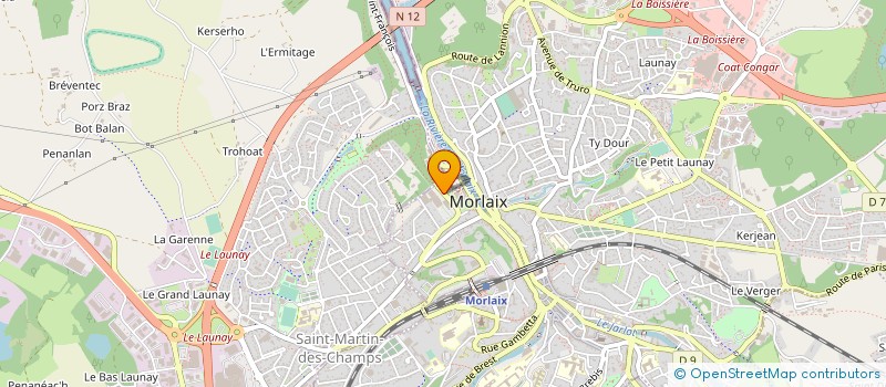 localisation de l'entreprise TELEVISION BRETAGNE OUEST  MORLAIX