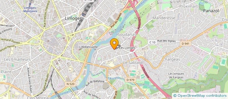 localisation de l'entreprise TELIM 87 à LIMOGES