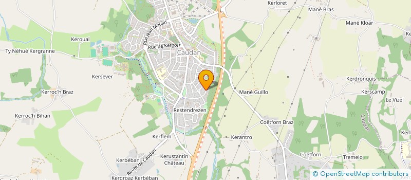 localisation de l'entreprise TELING à CAUDAN