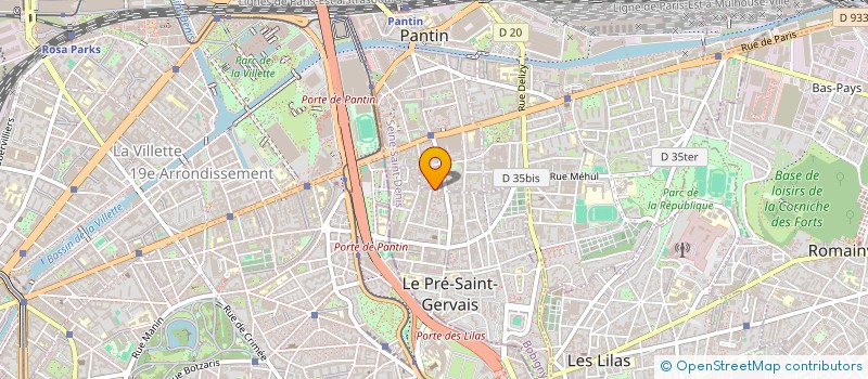 localisation de l'entreprise TELISSA SCI  PANTIN