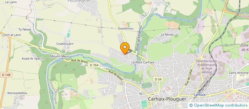 localisation de l'entreprise TELL  PLOUNEVEZEL