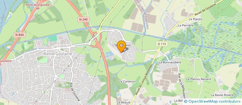 localisation de l'entreprise TELLIER TP à BASSE-GOULAINE