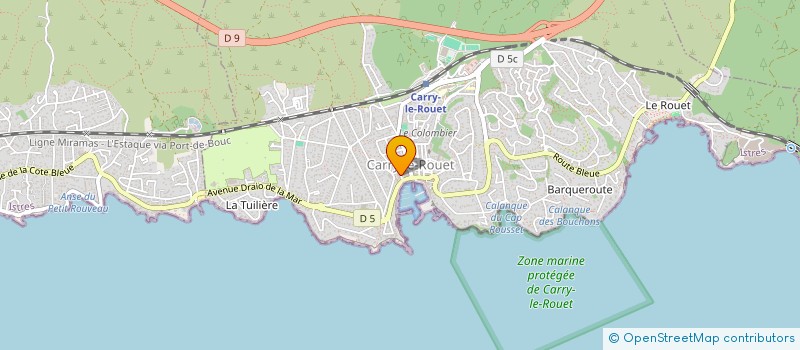 localisation de l'entreprise TELUAR PRODUCTION  CARRY-LE-ROUET