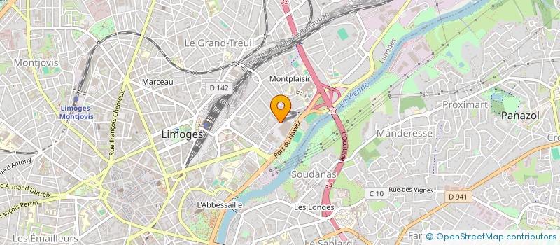 localisation de l'entreprise TELUNA à LIMOGES