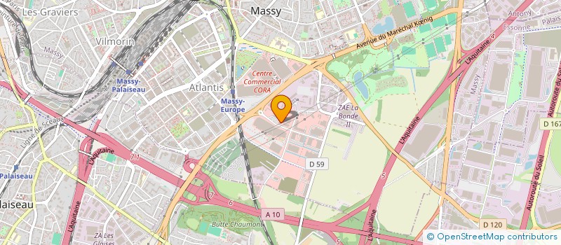 localisation de l'entreprise TELYFO à MASSY