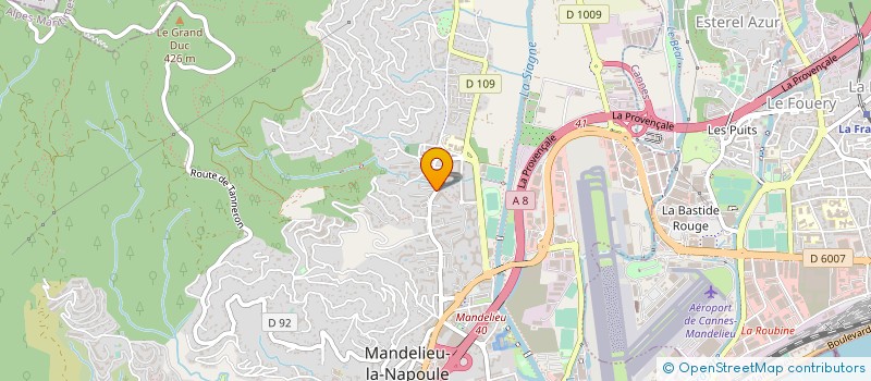 localisation de l'entreprise TEMA à MANDELIEU-LA-NAPOULE