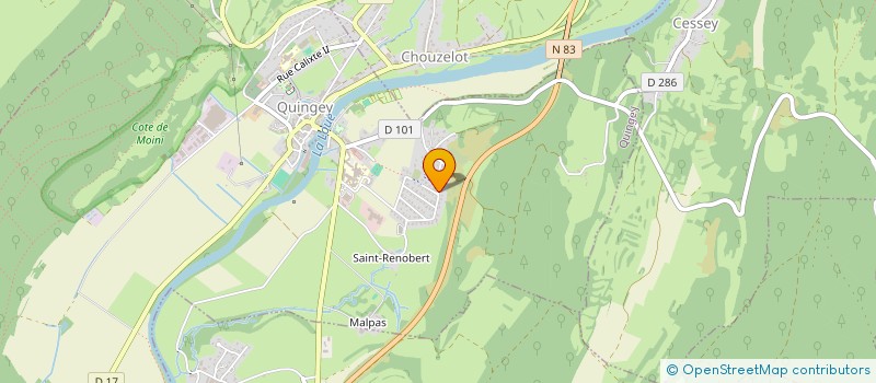 localisation de l'entreprise TEMEO MUSIC  QUINGEY