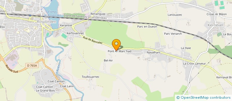 localisation de l'entreprise TEMPETE ET DRAMES  DU 26 NOVEMBRE 1954  ROSPORDEN