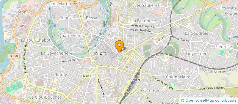 localisation de l'entreprise TEMPLE BAR  NIORT