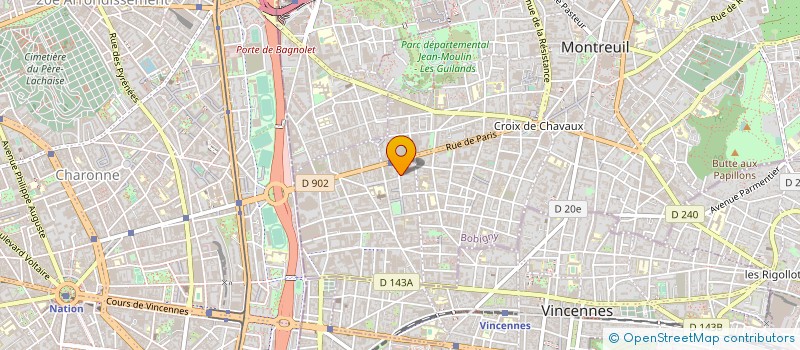 localisation de l'entreprise TEMPO à MONTREUIL