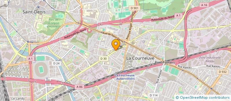 localisation de l'entreprise TEMPO à LA COURNEUVE