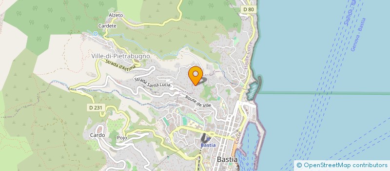 localisation de l'entreprise TEMPO à BASTIA
