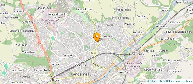 localisation de l'entreprise TEMPO à LANDERNEAU