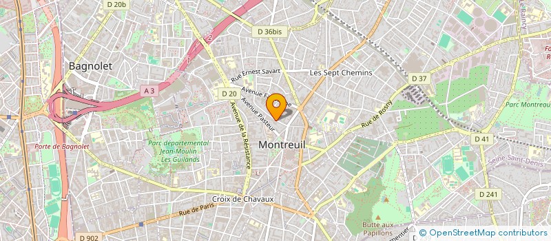 localisation de l'entreprise TEMPO à MONTREUIL