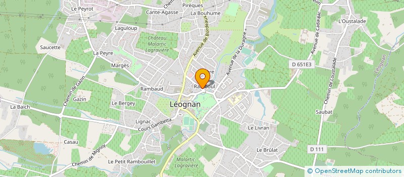 localisation de l'entreprise TEMPO FITNESS à LEOGNAN