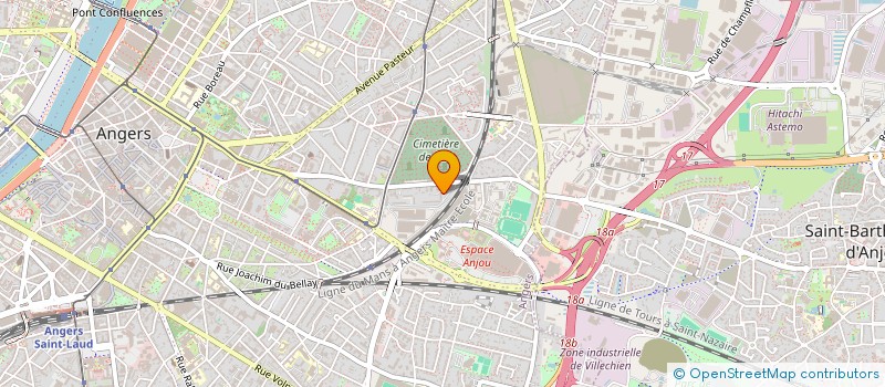 localisation de l'entreprise TEMPO'MAT à ANGERS